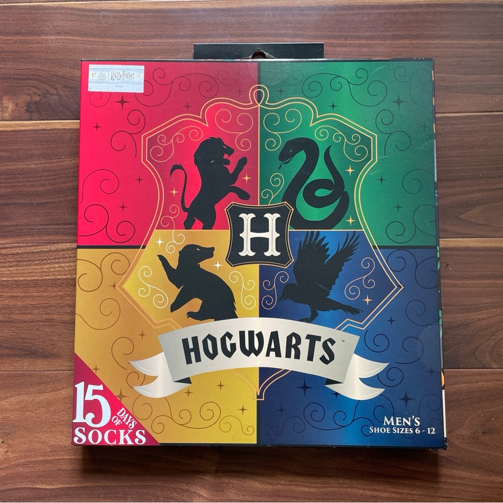 New Men Hogwarts 15 Days Of Socks Harry Potter Advent Calendar Crew/Low Cut 6-12